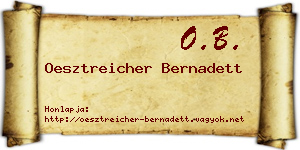 Oesztreicher Bernadett névjegykártya